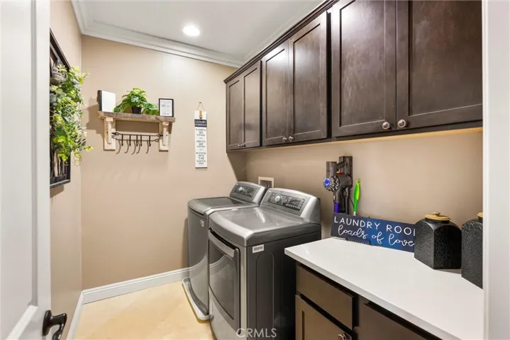 Upstairs laundry room.