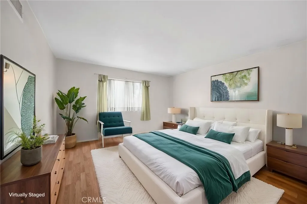 Virtually staged 1st bedroom