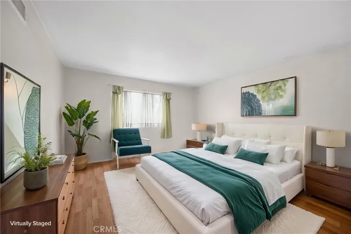 Virtually staged 1st bedroom