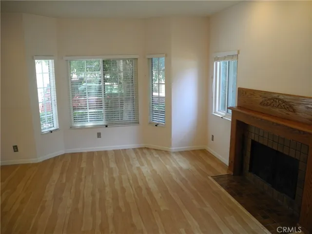 Living room with fireplace