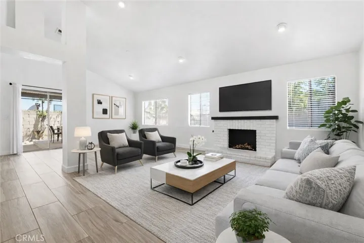 Living room virtual staged photo