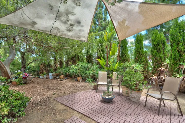 Sitting area w/abundant greenery