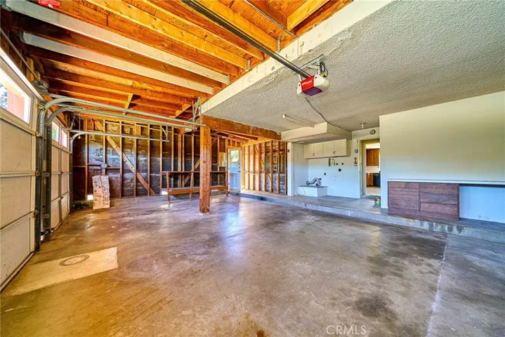 Oversized three car garage. Laundry hookups inside the garage