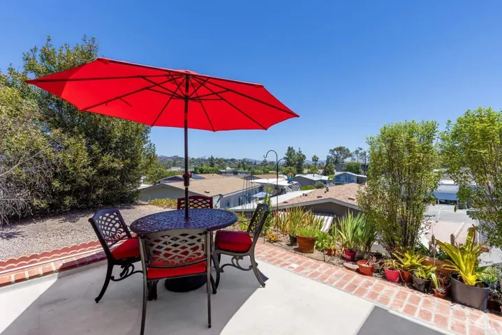 Backyard patio area
