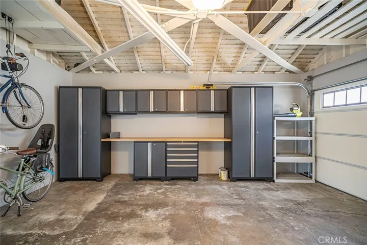 Garage with storage.