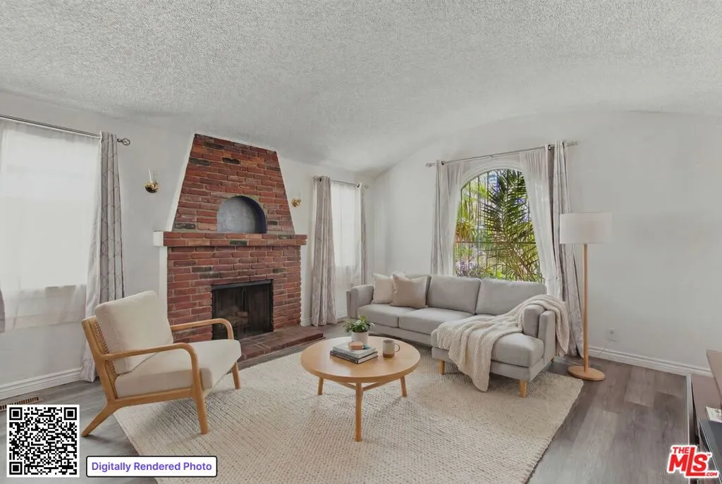 virtually staged living room