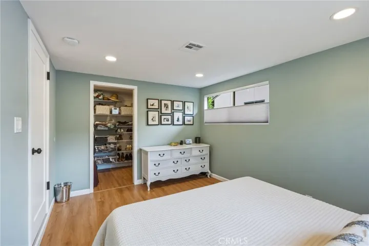 Primary bedroom with walk-in closet