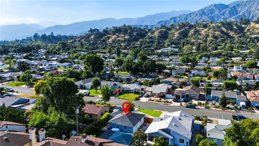 Aerial photo of the property with views of the Foothills