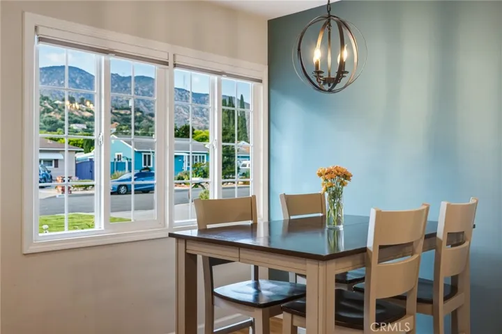 Dining room with views of the foothills