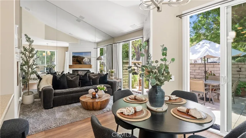 Living & Dining Area Overlooking Private Patio