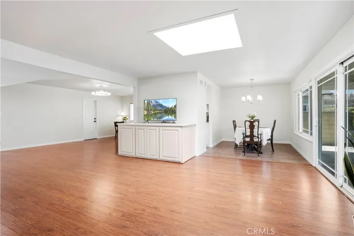 The skylight brings in tons of natural light.