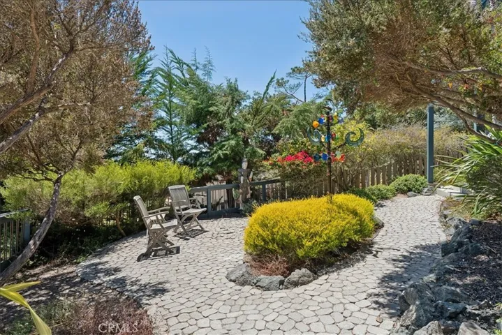 Patio at southwest corner.