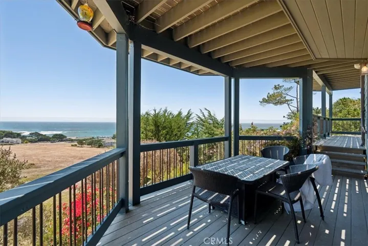 Deck off of game room.