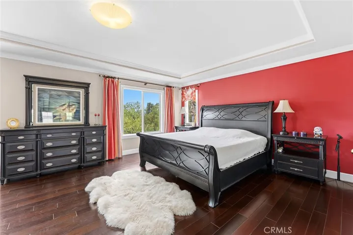 Master suite with tray ceiling