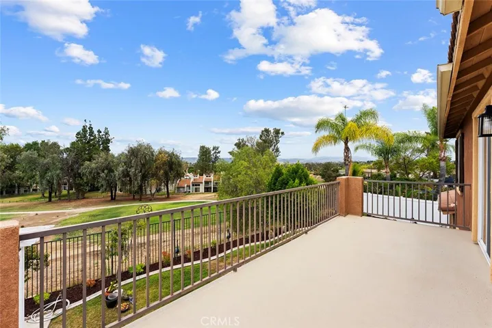 Spacious balcony with scenic view