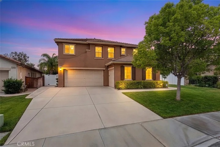 Welcome home! Digitally altered to show home at twilight.