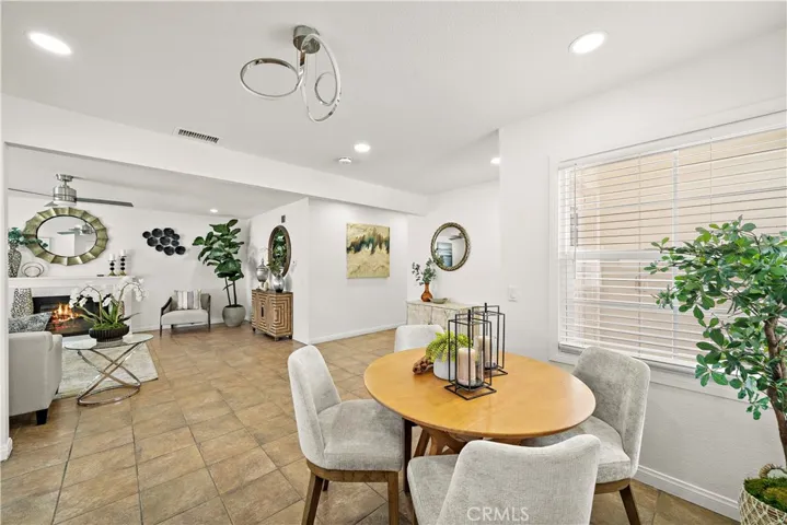 Dining room open to kitchen and living room