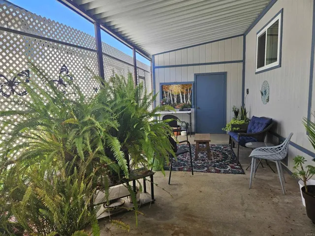 Carport sitting area