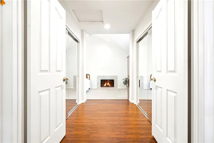 Double door entry to the primary room