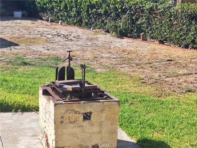 Built-In BBQ Area in backyard