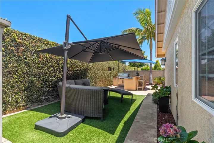 Well manicured and lushly landscaped private backyard!