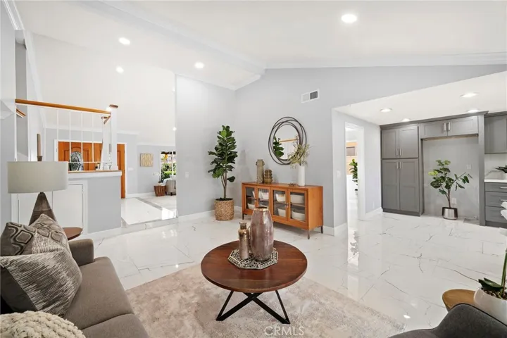 Kitchen opens to the spacious family room