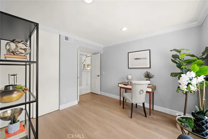 Recessed lighting, crown molding fresh paint