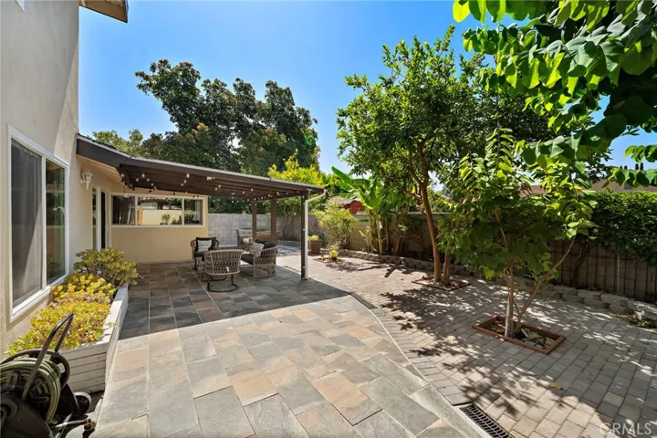 Pavers throughout the backyard