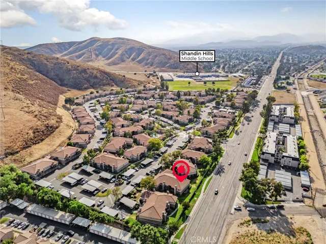 Near Shandin Hills Middle School with mountain viewS.
