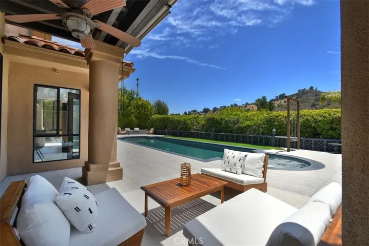 Backyard sitting area