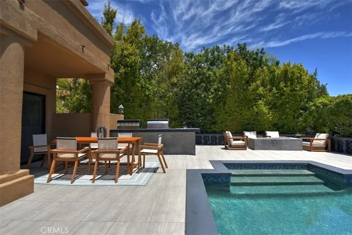 Backyard BBQ and fire pit