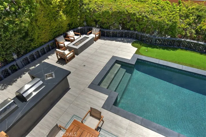 Backyard fire pit and BBQ