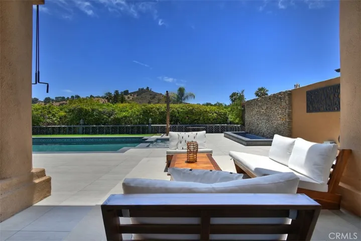 Backyard sitting area
