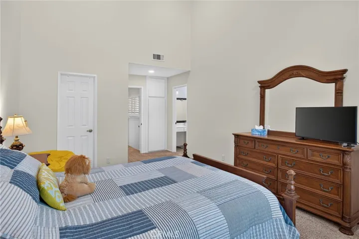 Master Bedroom and entrance to bathroom