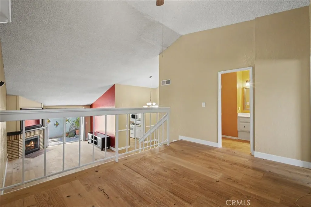 Office area overlooking Den