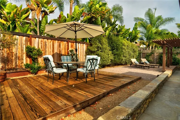 Backyard deck area