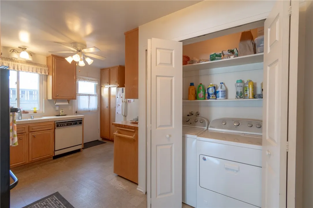 Unit A laundry kitchen area