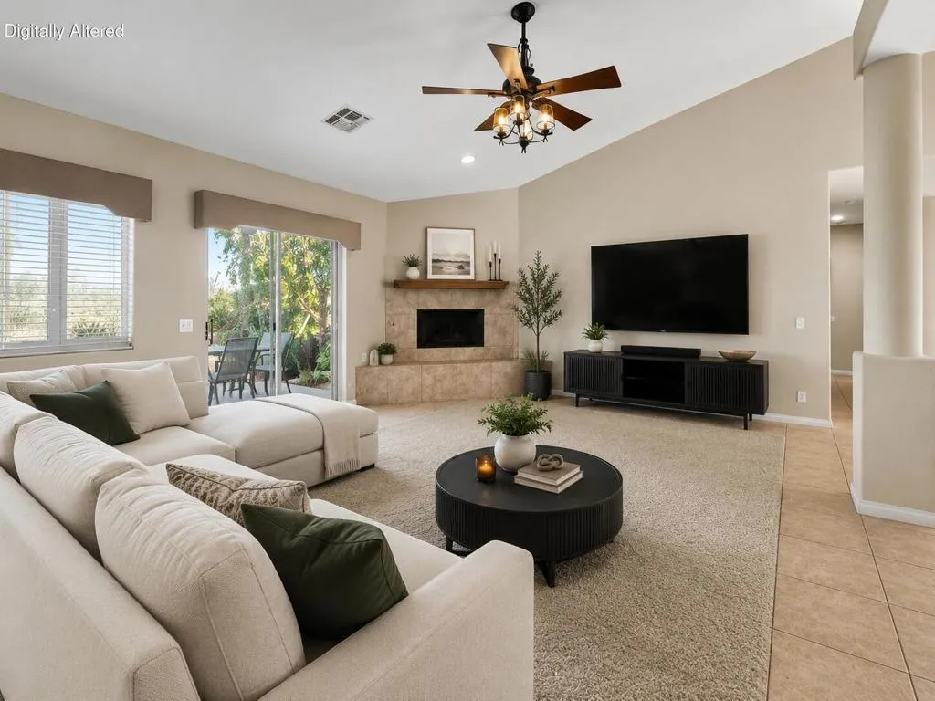 living room staged