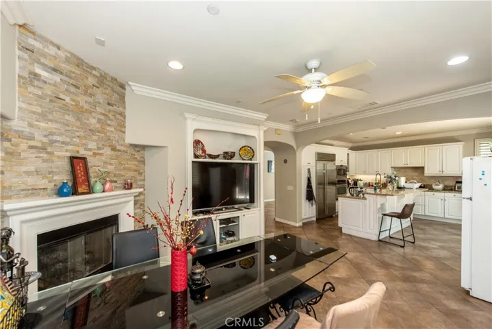Living area open to kitchen