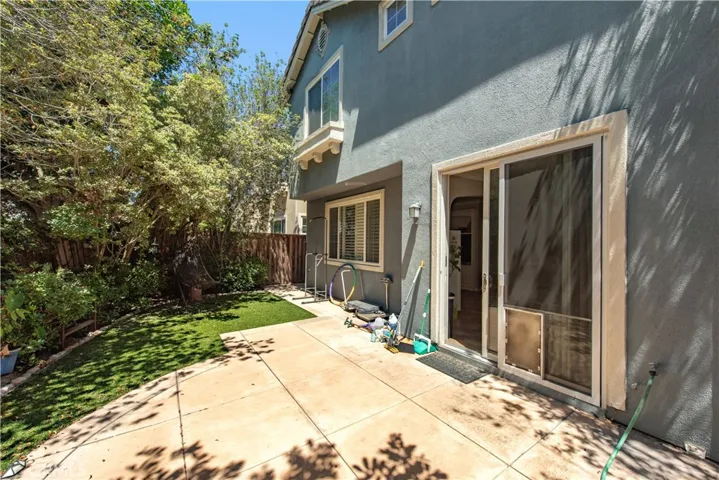 Rear patio and yard