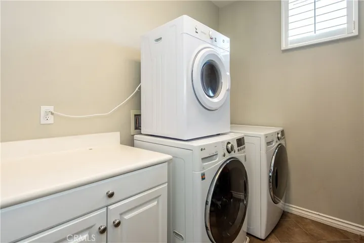 Indoor laundry area