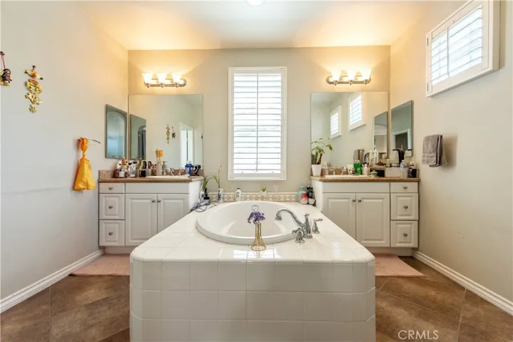 Primary bathroom with soaking tub
