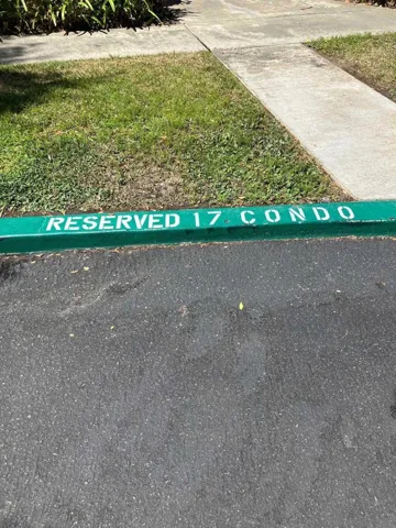 Space 17 is directly in front of the building.