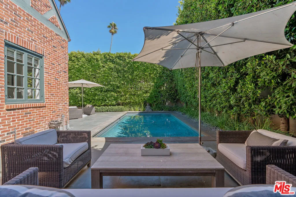 Lounge Area with Poolside View