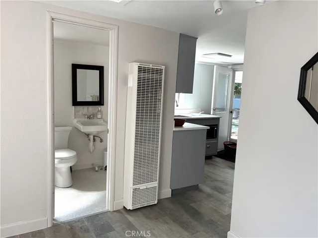 Back house entry to bathroom
