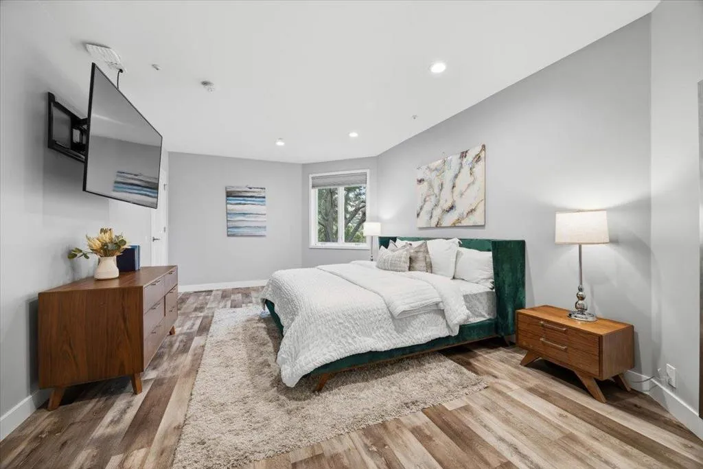 Finished lower level: Private Bedroom with Large Walk-In Closet.