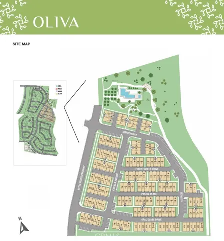 Oliva at Siena Site Map