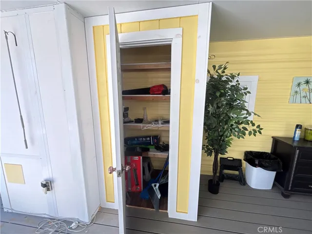 Storage closet on deck