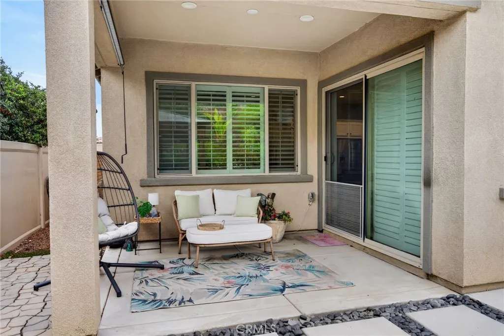 comfortable outdoor sitting area