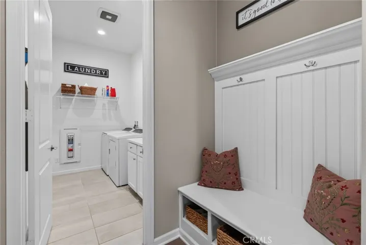 drop zone outside of laundry room